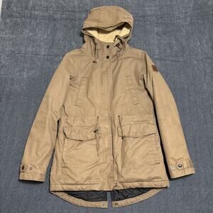 Element Skateboards Parka Jacket Wolfeboro Collection Khaki Sherpa Lined Small